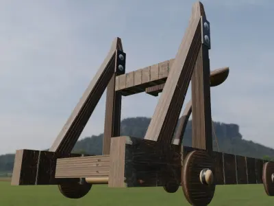 Catapulta medieval Medieval catapult Free 3D model