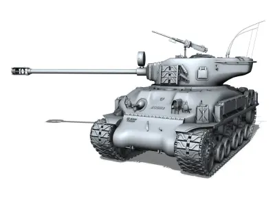 M-51 Super Sherman  3D model