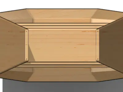 Special Wooden Showcase Free low-poly 3D model