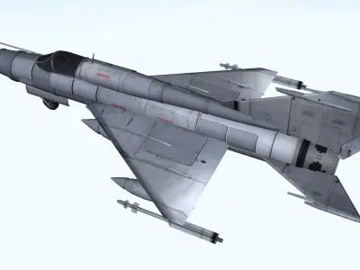 Fighter Jet Flying In Sky Plane V18 Low-poly 3D model