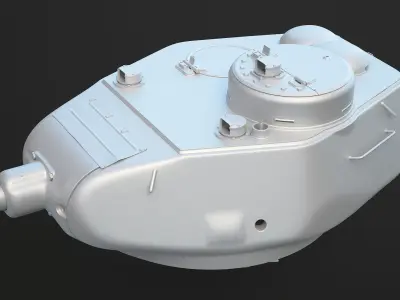 T-34-85 Turret High-Poly 3D model