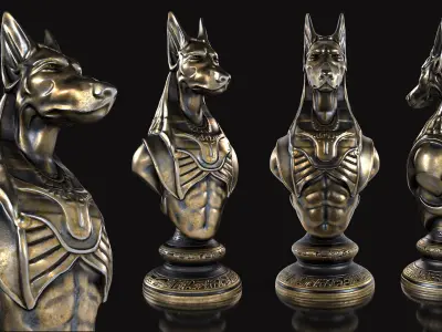 Egyptian Sculptures 3D model