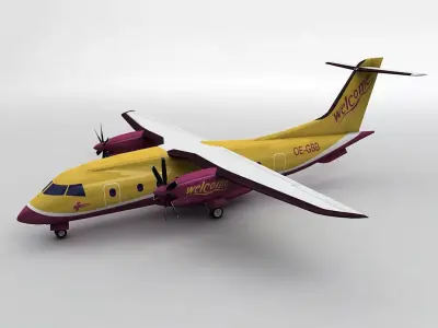  Fairchild Dornier 328 Low-poly 3D model