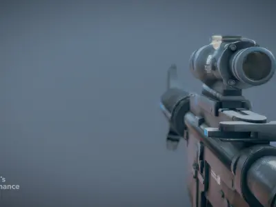 AR-15 Low-poly 3D model