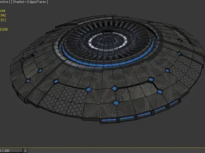 3D model ALIEN UFO SPACE CRAFT Low-poly 3D model