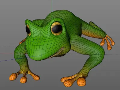 Frog or toad Low-poly 3D model