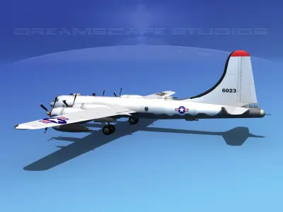 Boeing B-50 Superfortress V02 3D model