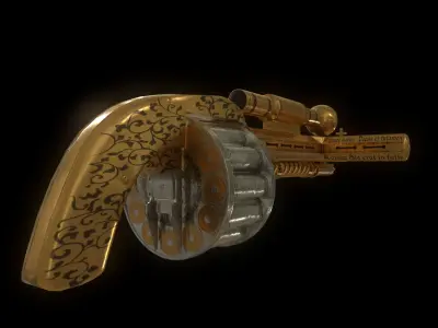 Holy shotgun Low-poly 3D model