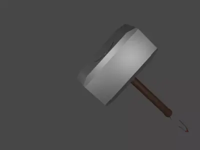 Mjolnir hammer Free 3D model