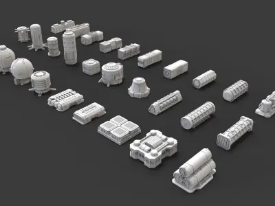 scifi props2 3D model