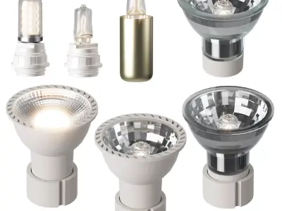 Bulb Set Led Halogen G9 3D model