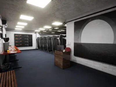 Shooting Range Package  80 Variations Low-poly 3D model