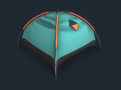 Camping Tent Low-poly 3D model