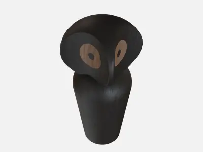 Wood owl Low-poly 3D model
