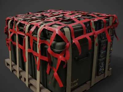 loot box supply Low-poly 3D model