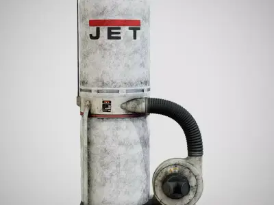 Sawdust Collector - JET 01 Dirty Low-poly 3D model