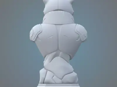 Cybernetic Tiger Bust PM-33 3D print model