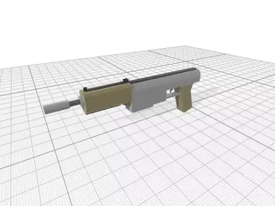 Submachine Gun 01 Low-poly 3D model