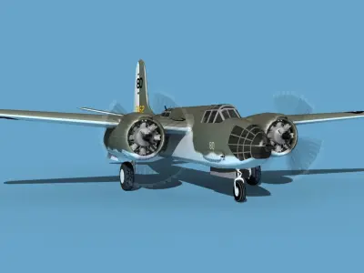 Douglas A-20A Havoc V01 3D model
