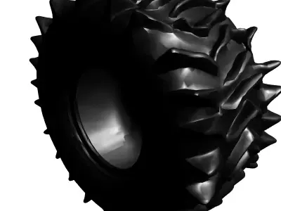 Heavy Duty OffRoad Tire Low-poly 3D model