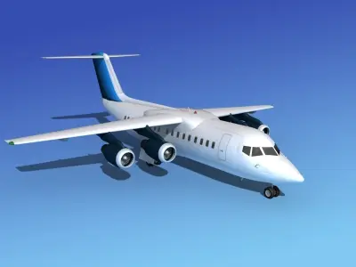 BAe 146-200 Corporate 4 3D model