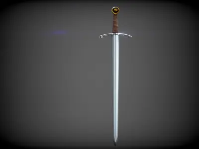 Templar Sword Low-poly 3D model