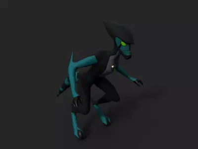 xlr8 low poly 3d model alien Free 3D model