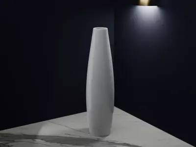 Ceramic White Vase 2 Free 3D model