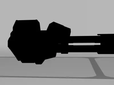 low poly gun Free low-poly 3D model