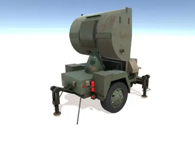 Military Set missile launcher Low-poly 3D model