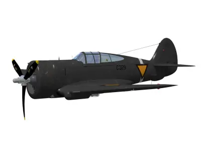 Curtiss Wright P 36 Hawk75 A7 3D model