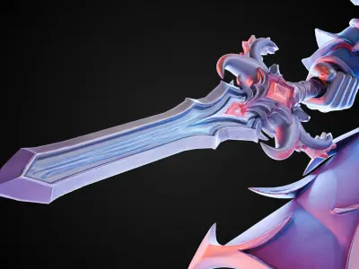 Stylized Sword - Dragonsoul Edge Blazing Vortex - Game Ready 3D model