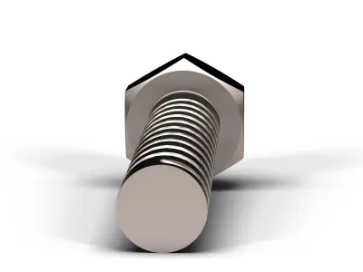Hex Bolt Low-poly 3D model