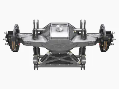 HCD Steel finish rear end Low-poly 3D model