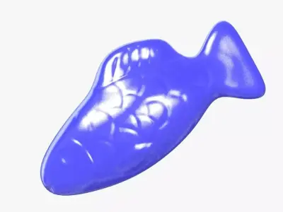 3D Swedish Fish Blue 3D model