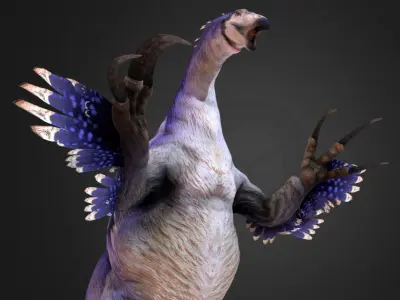 Therizinosaurus Low-poly 3D model