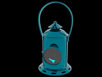 Railroad signal gas lantern Free low-poly 3D model