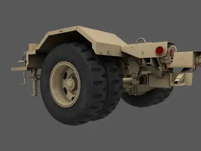 Power Generator Trailer  Low-poly 3D model