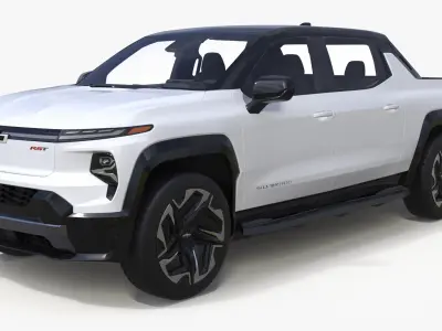 Chevrolet Silverado EV RST White 2024 Simplified 3D model