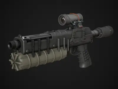 SMG ZARYA 901 FPS Animation Low-poly 3D model