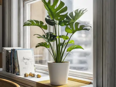  Monstera Deliciosa Plant Potted Plant Model 