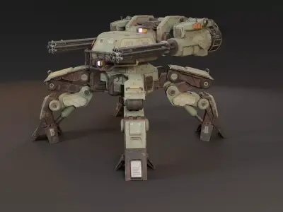 Bot Mite Low-poly 3D model