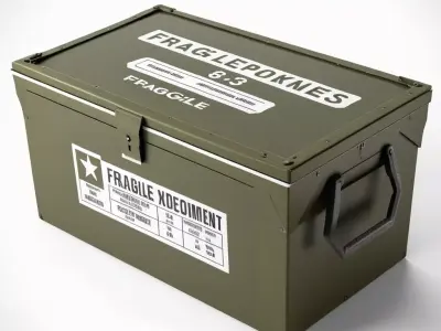 Military Supply Crate Ammo Box 3D model