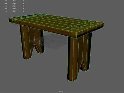 Outdoor Bench Free low-poly 3D model