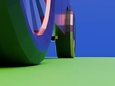 Low Poly SUV 3D Model  Blender FBX OBJ Low-poly 3D model