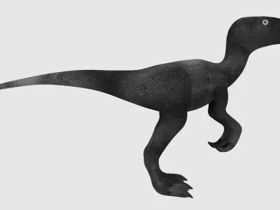 Raptor Dinosaur Low-poly 3D model