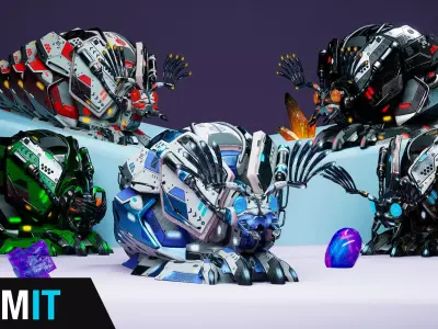 SciFi Insect BugMoneyBag Low-poly 3D model