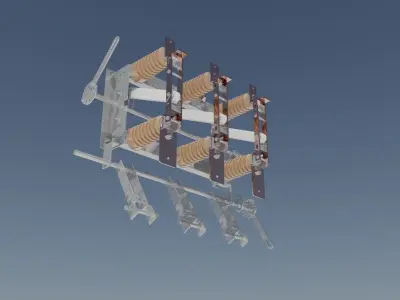 Medium voltage disconnecting switch - RMzK-20 Free 3D model