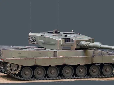 Leopard 2A4 Low-poly 3D model