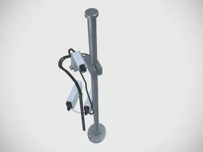 CCTV Camera With Stand Low-poly 3D model